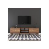 Mueble de TV en Nogal con 2 Cajones y Estantes
